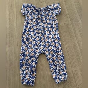 Flower themed toddler romper